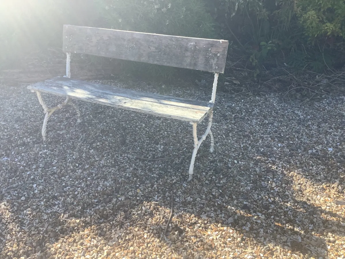 Old Cast Iron Garden Seat - Image 1