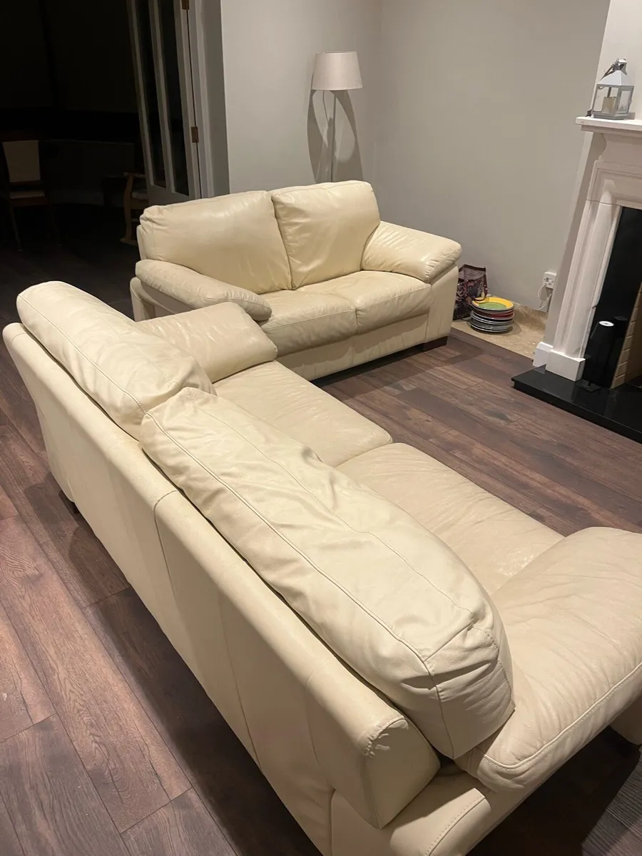 Italian leather couches - Image 1