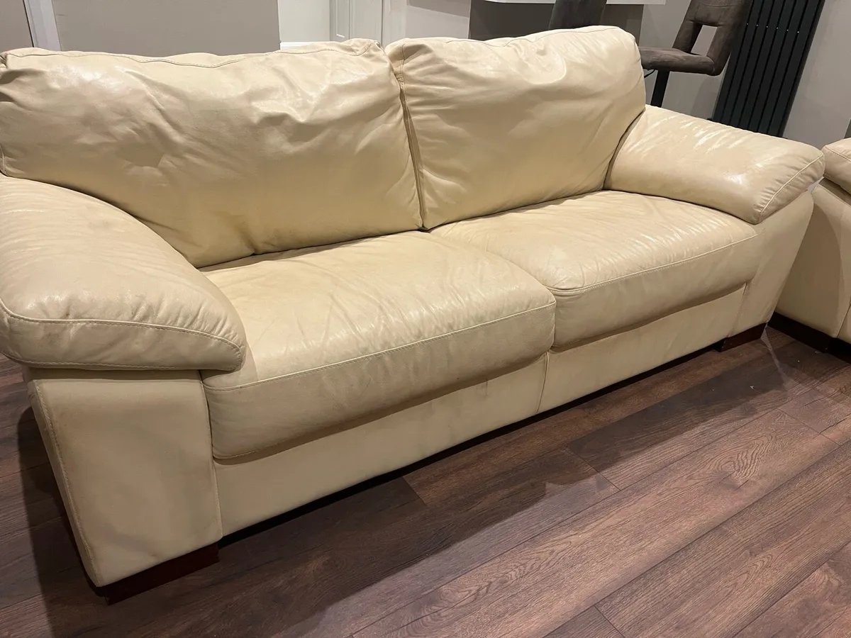 Italian leather couches - Image 2