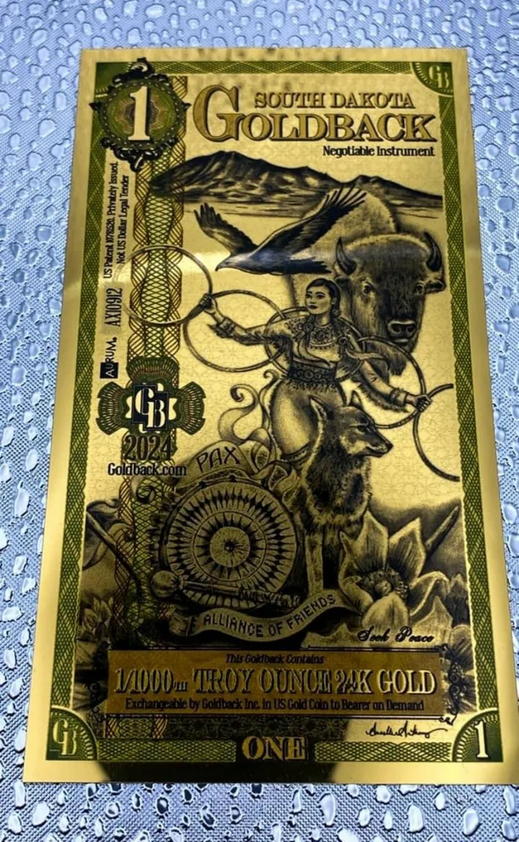 24k ... GOLDBACK.. NOTES .. - Image 1