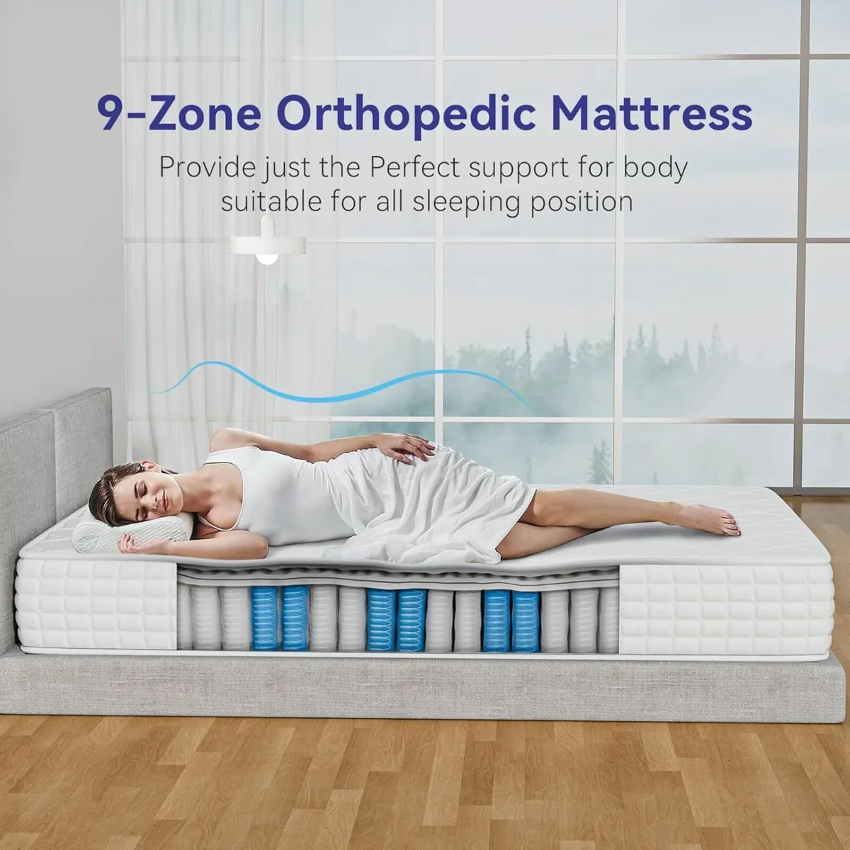 Single Mattress Pocket Sprung Mattress 90x190x24cm - Image 2