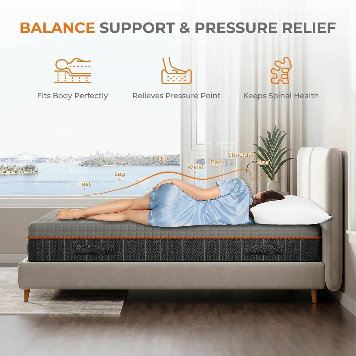 Single Mattress Memory Foam Breathable 90x190cm - Image 3