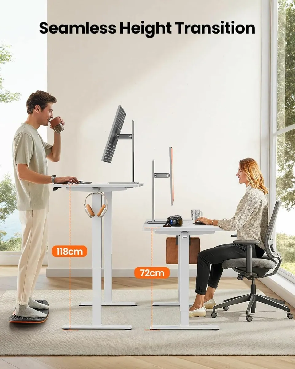 120 x 60cm, Sit Stand Desk - Image 3
