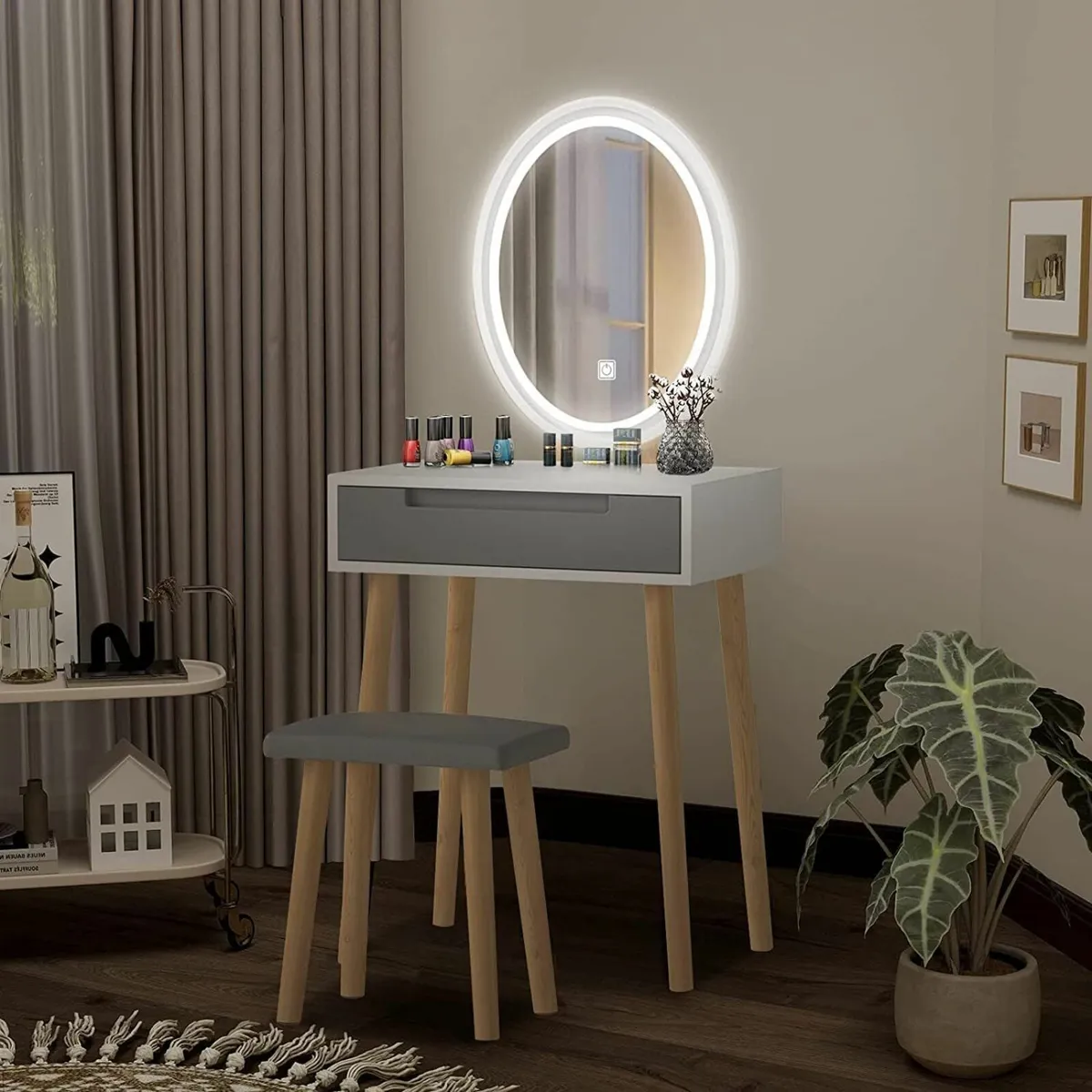 Makeup Vanity Table Set Dressing Table Cabinet - Image 4