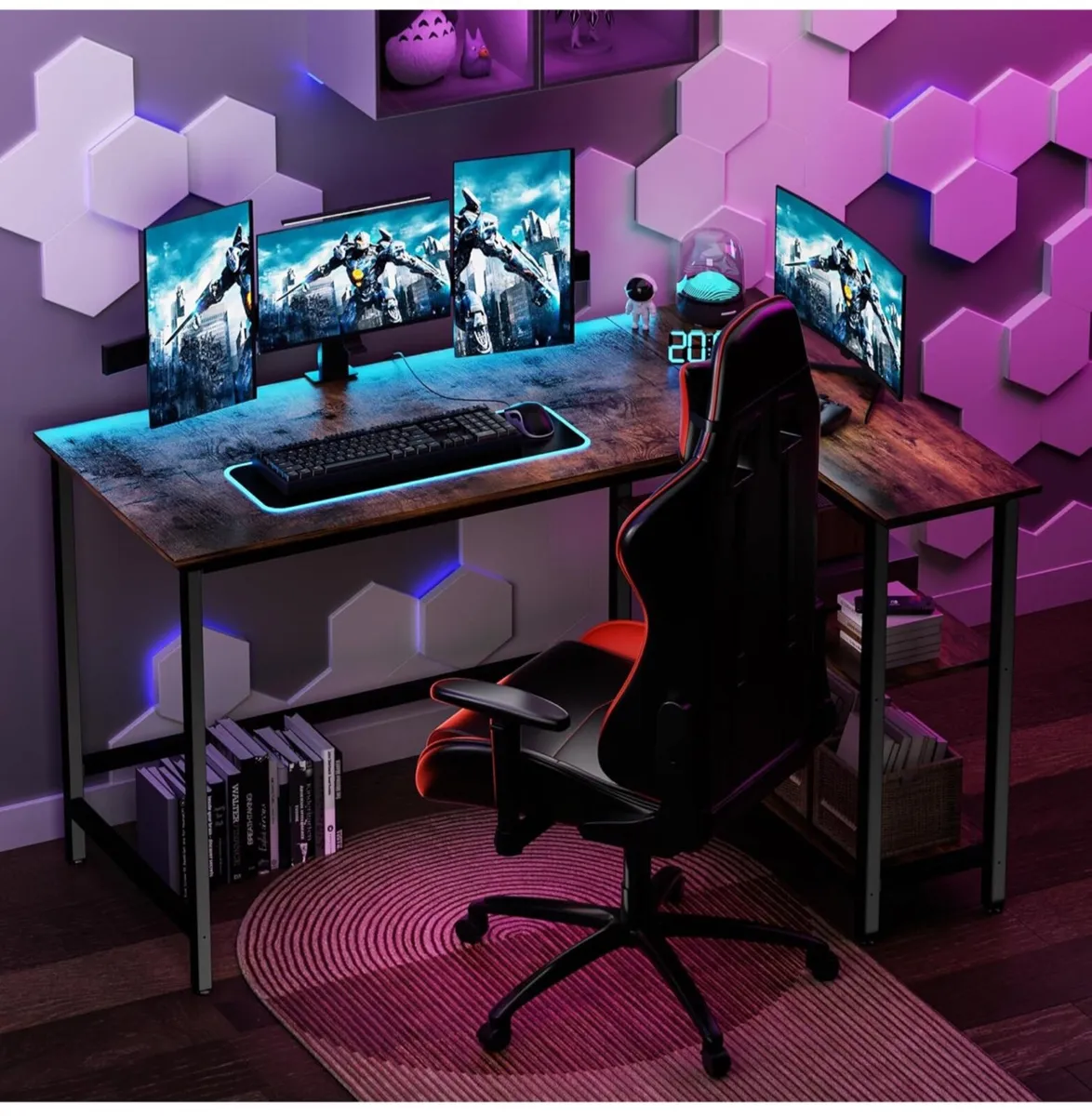 L Shaped Desk, 110x80cm - Image 3