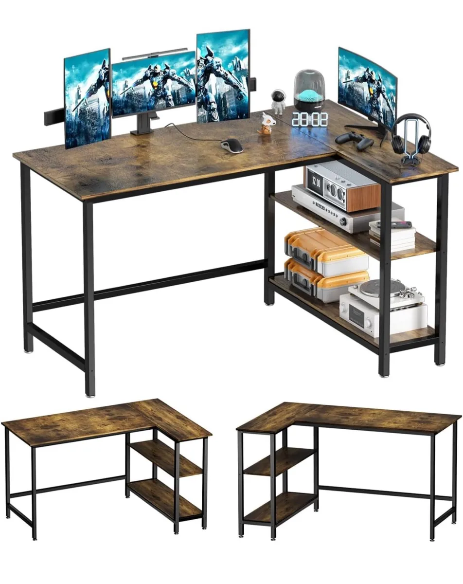 L Shaped Desk, 110x80cm - Image 4