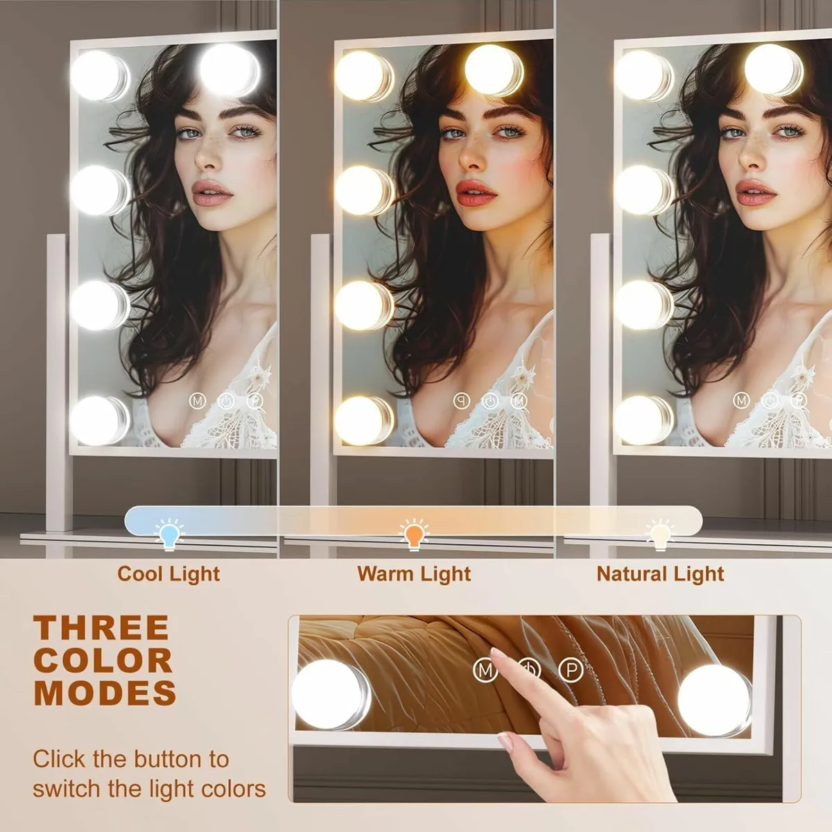 Hollywood Vanity Mirror Lights 9 LED Bulbs - Image 4