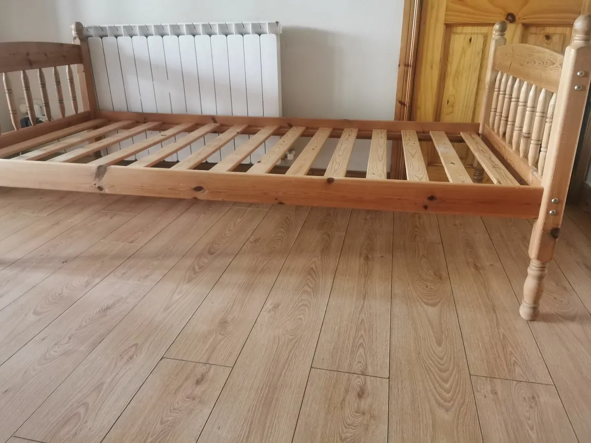 Pine Quality Sturdy single bed+quality mattress - Image 4