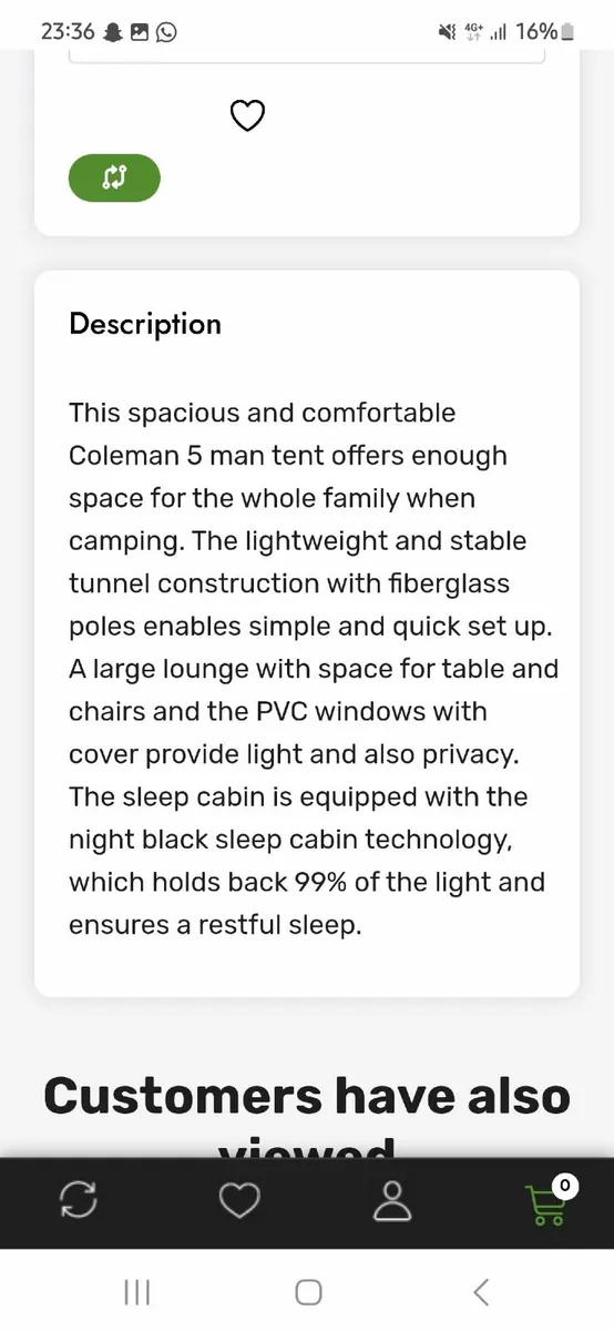 Coleman Rocky Mountain 5 plus XL tent - Image 1