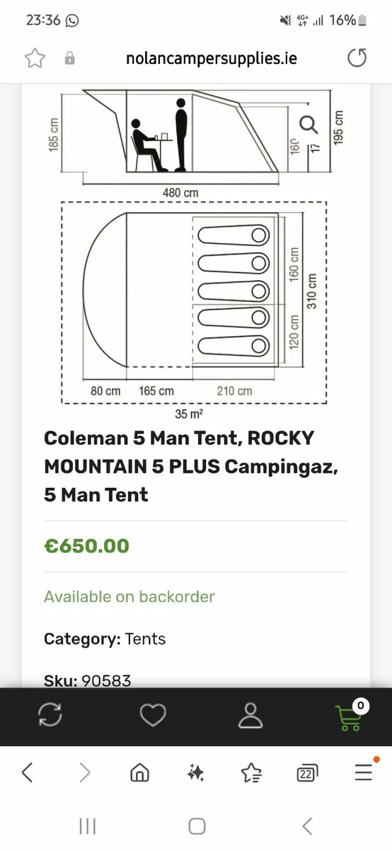 Coleman Rocky Mountain 5 plus XL tent - Image 3