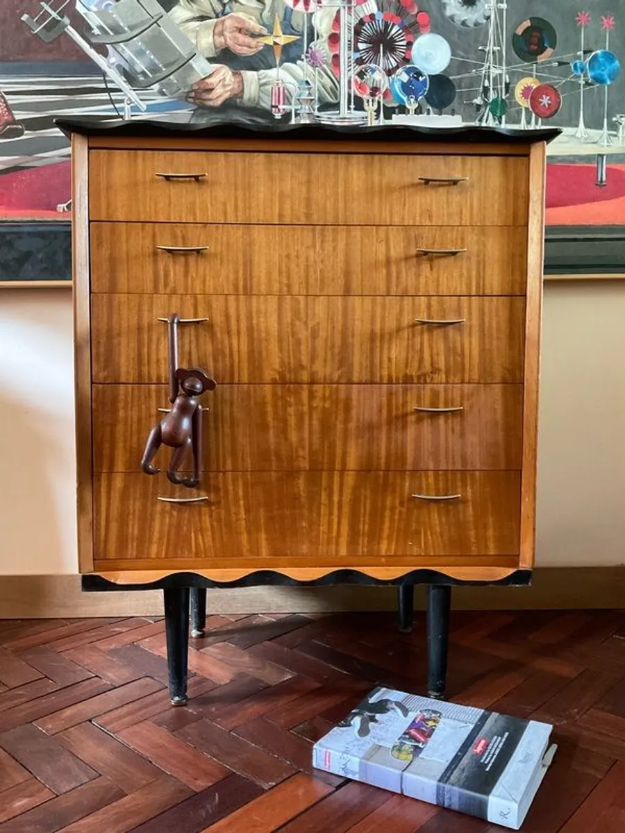 Mid century teak drawers vintage retro - Image 1