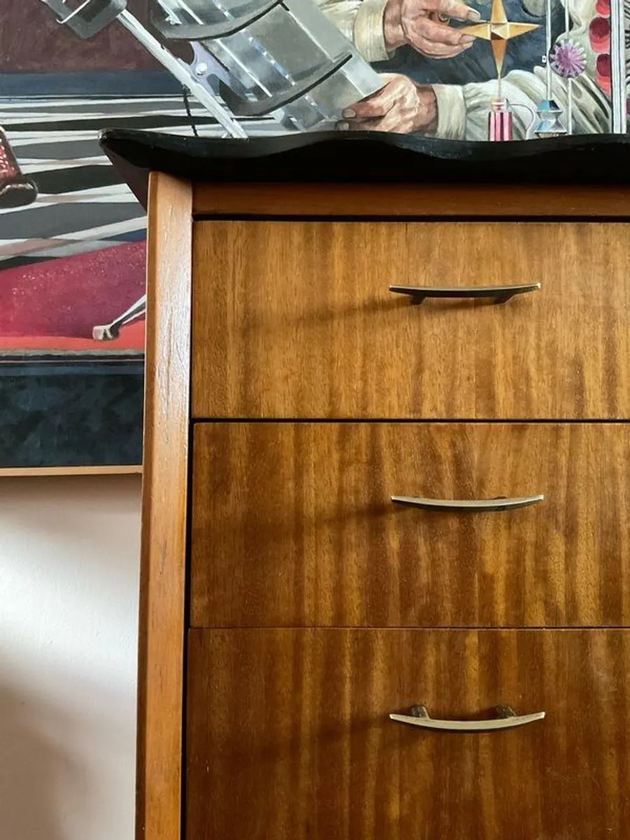 Mid century teak drawers vintage retro - Image 4