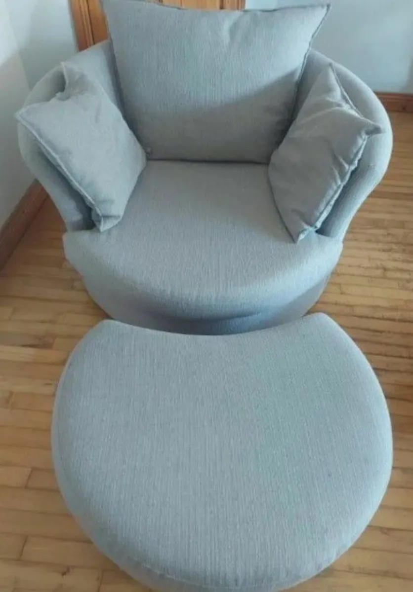 Swivel  Chair and footstool