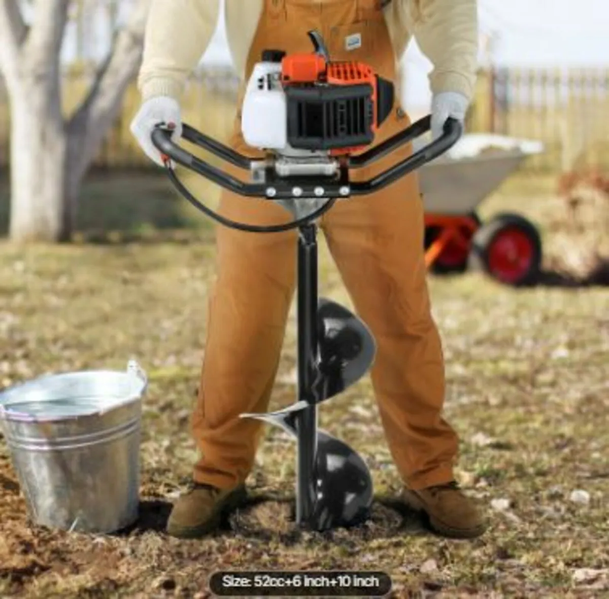 Post Hole Digger, 52cc 1450W Auger - Image 4