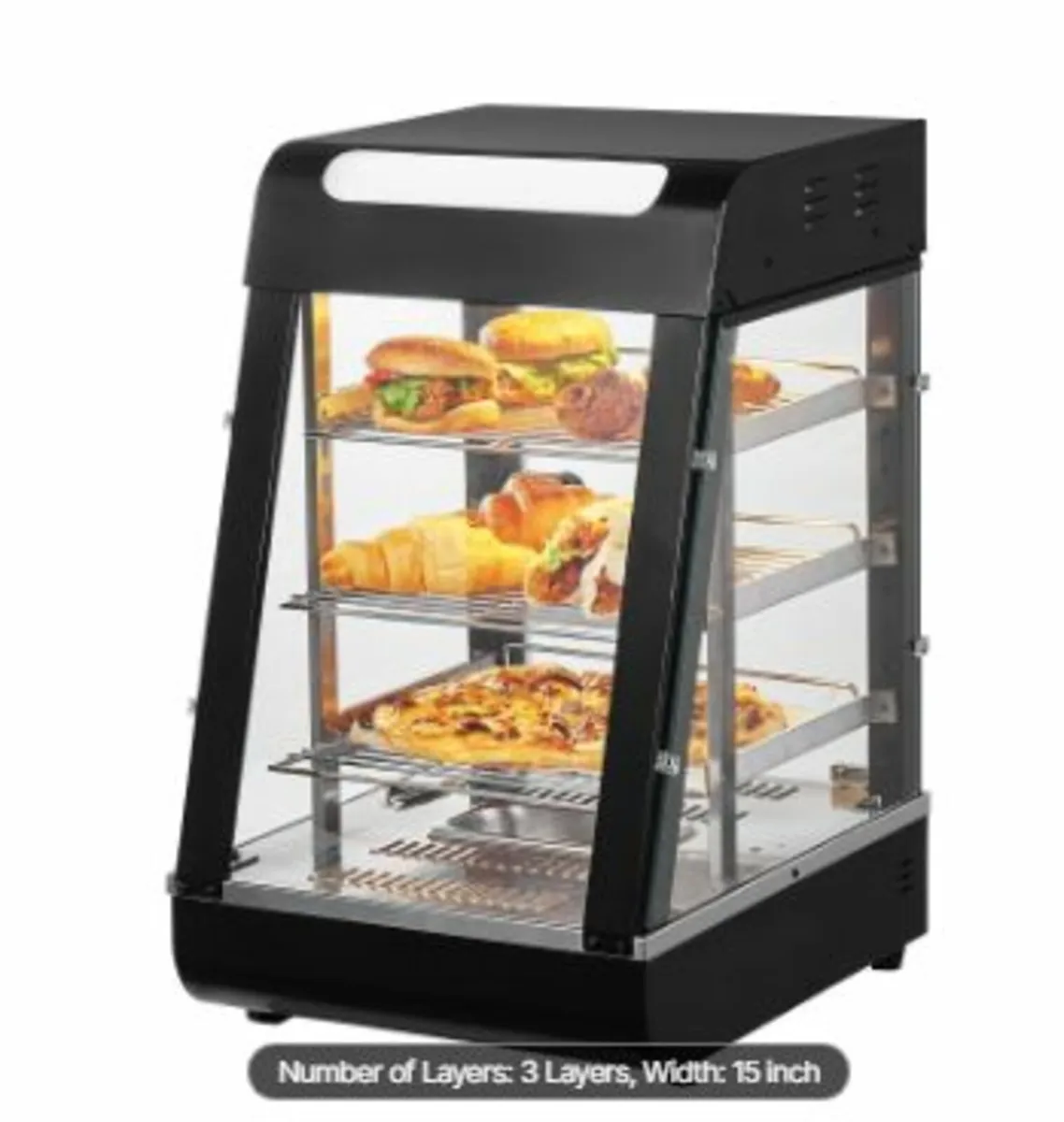 3-Tier Commercial Food Warmer Display - Image 1