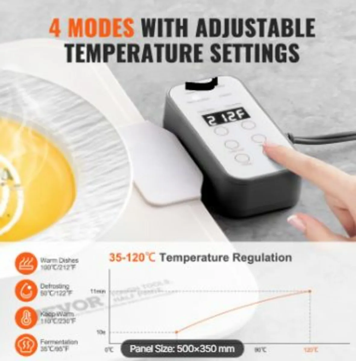Electric Warming Tray Rollable Food - Image 3