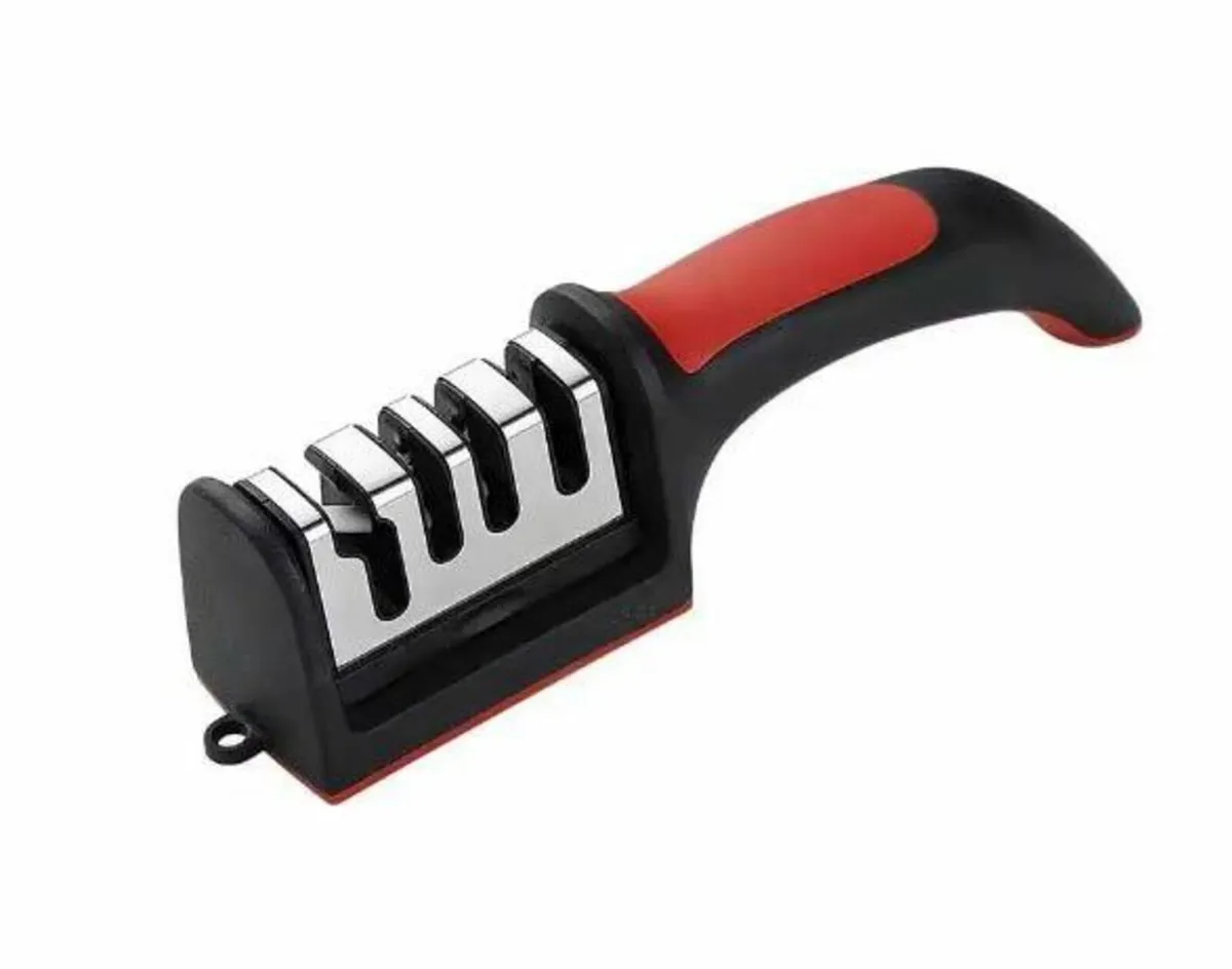 KNIFE SHARPENER, RED/BLACK (BRAND NEW). - Image 3