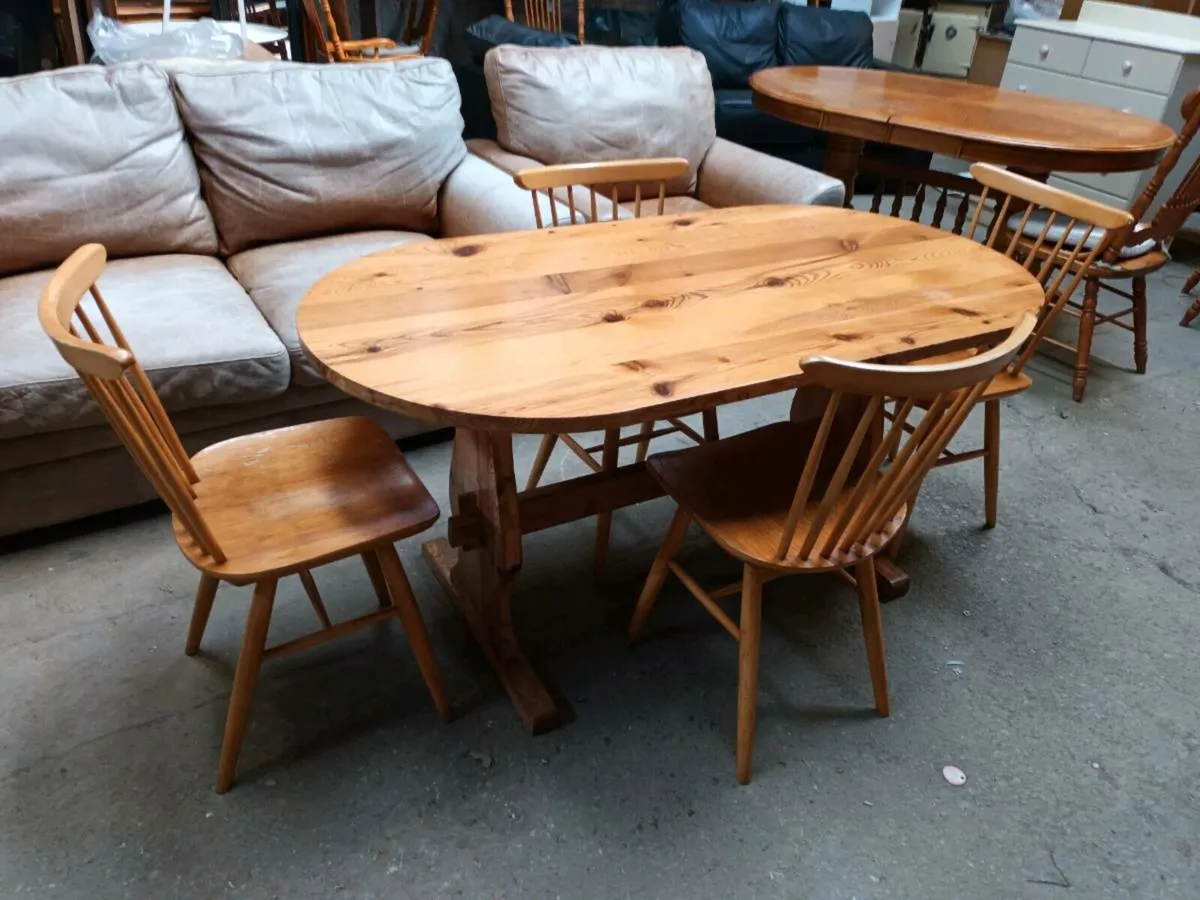 Pine Table and Chairs - Image 1