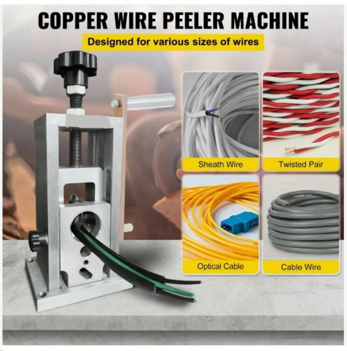 Wire Stripping Machine, 1.5-40 mm Drill Powered - Image 3