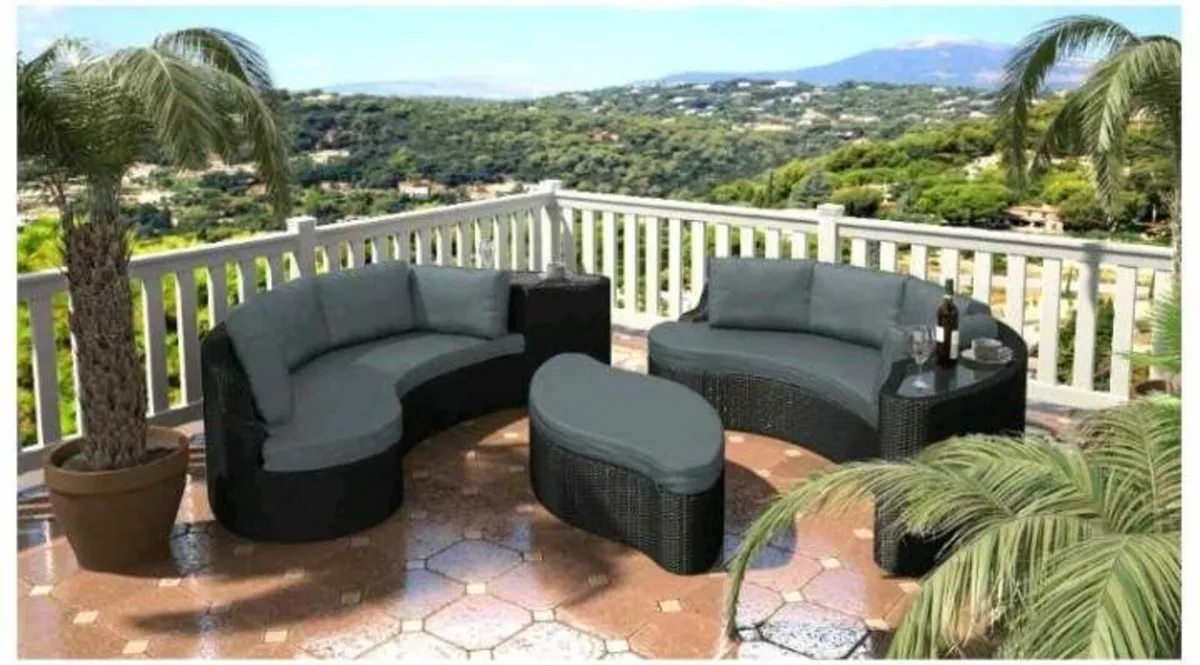 Outdoor rattan garden furniture sofa set daybed - Image 1