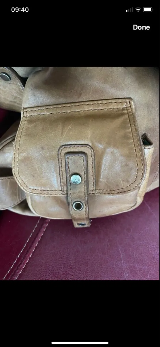 Cortefiel Leather Shoulder Bag - Image 4