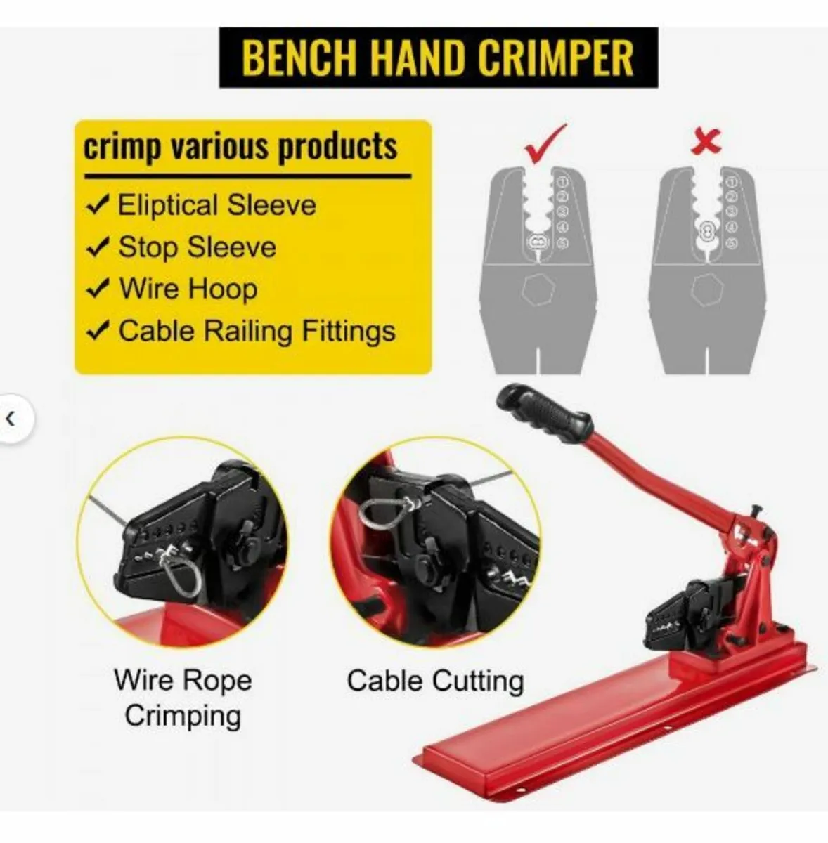 Bench Swager Tool 24" Wire Rope - Image 3