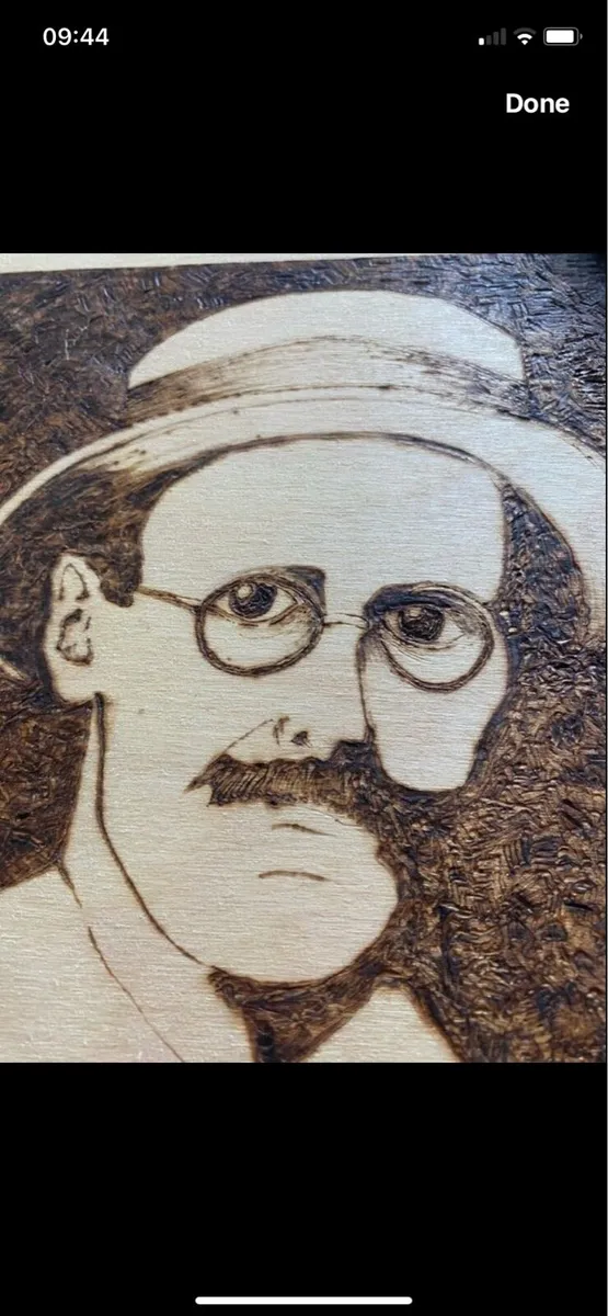 Engraved James Joyce on Board - Image 2