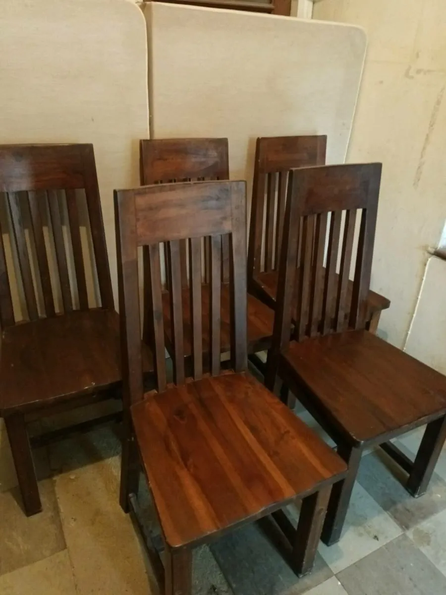 Heavy Wooden Chairs - Image 1