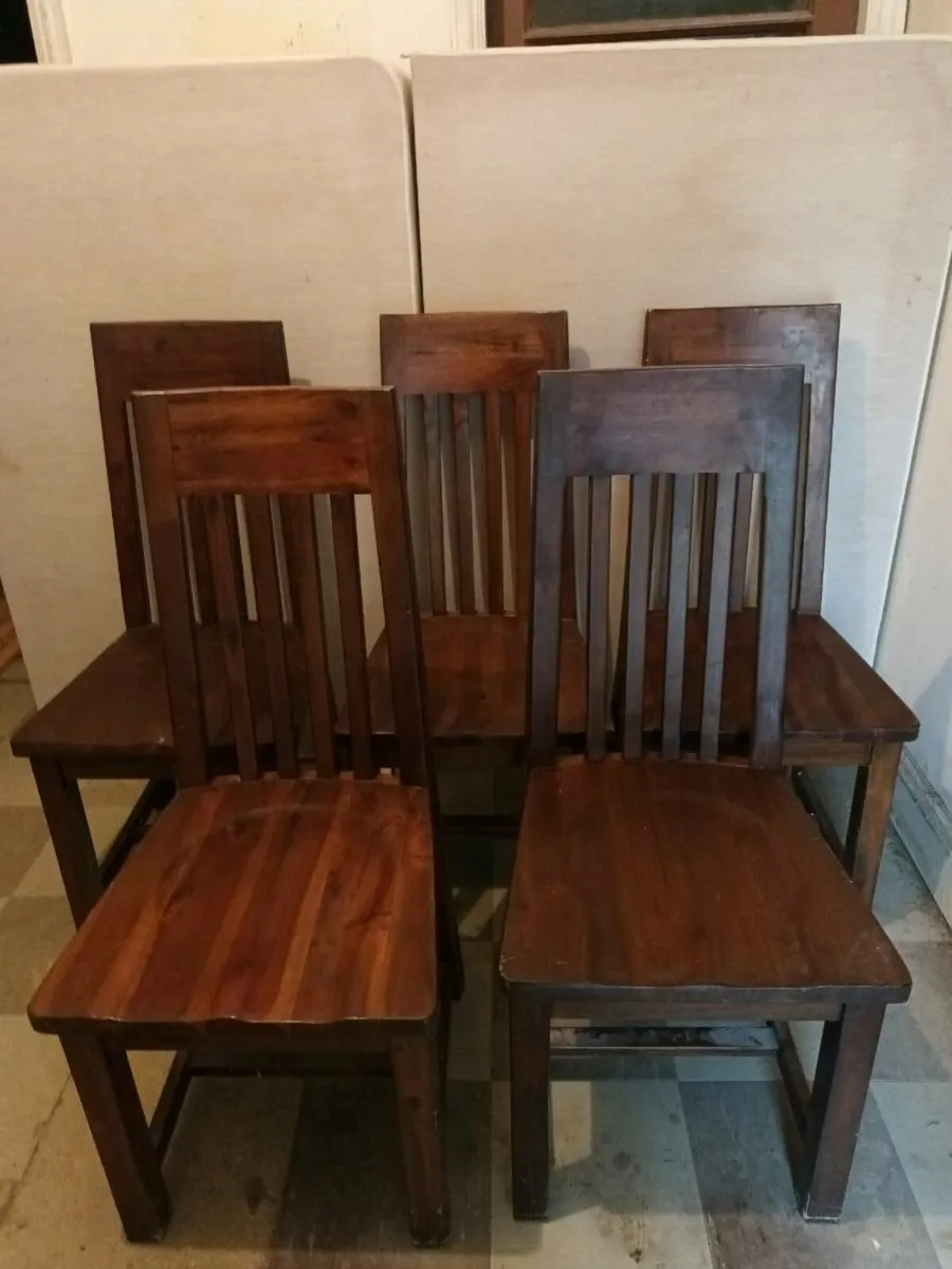 Heavy Wooden Chairs - Image 2