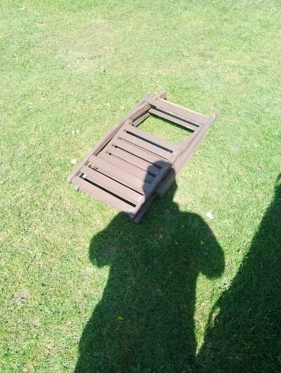 2 folding deck chairs - Image 2