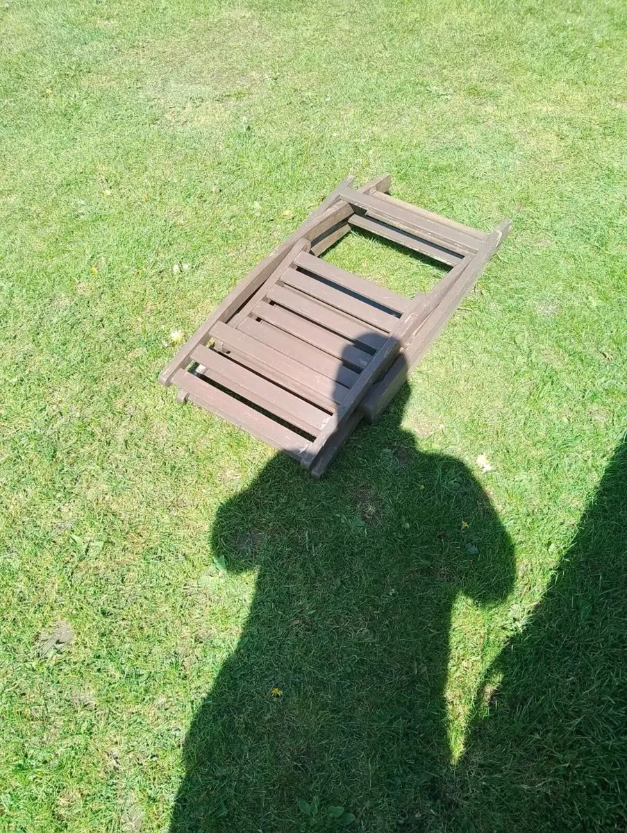 2 folding deck chairs - Image 4