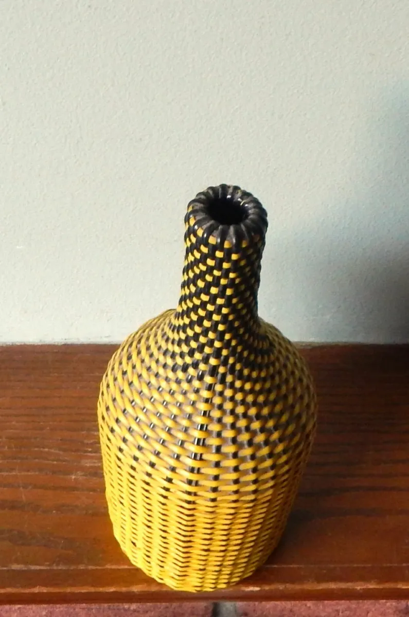 Vintage Woven Glass Bottle - Image 2