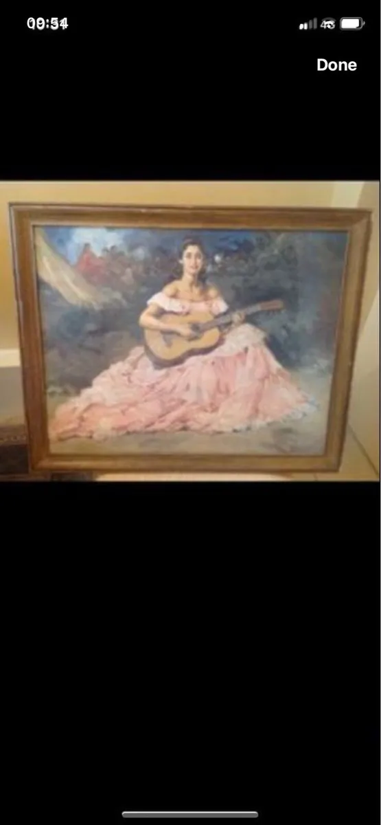 Antique picture-La Guitarista - Image 1