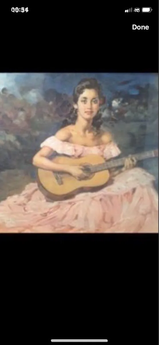 Antique picture-La Guitarista - Image 2