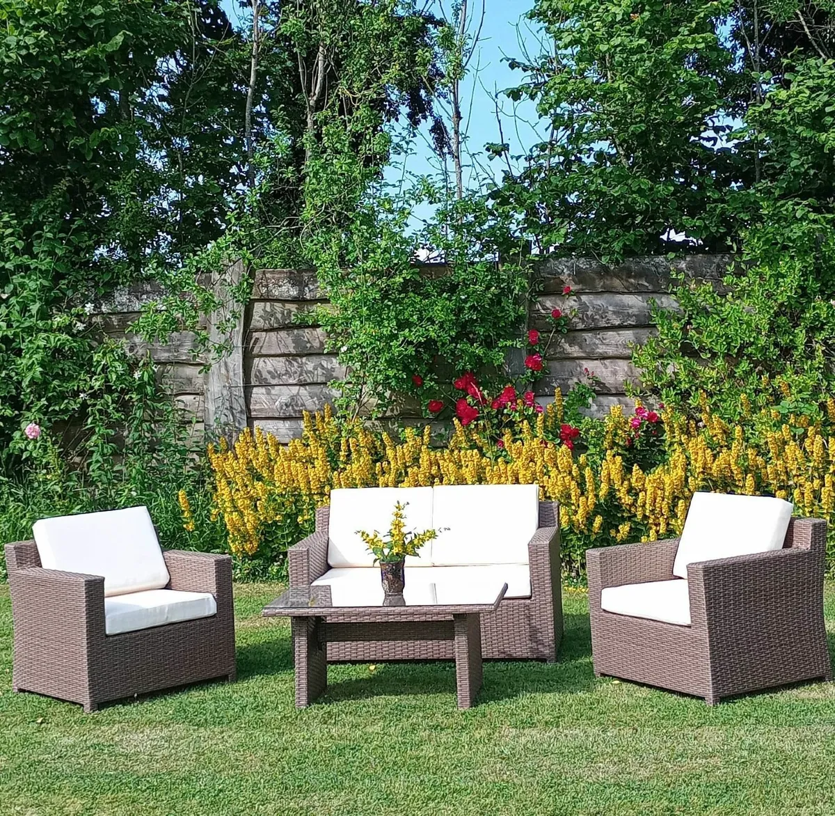 Outdoor rattan garden furniture sofa set - Image 2