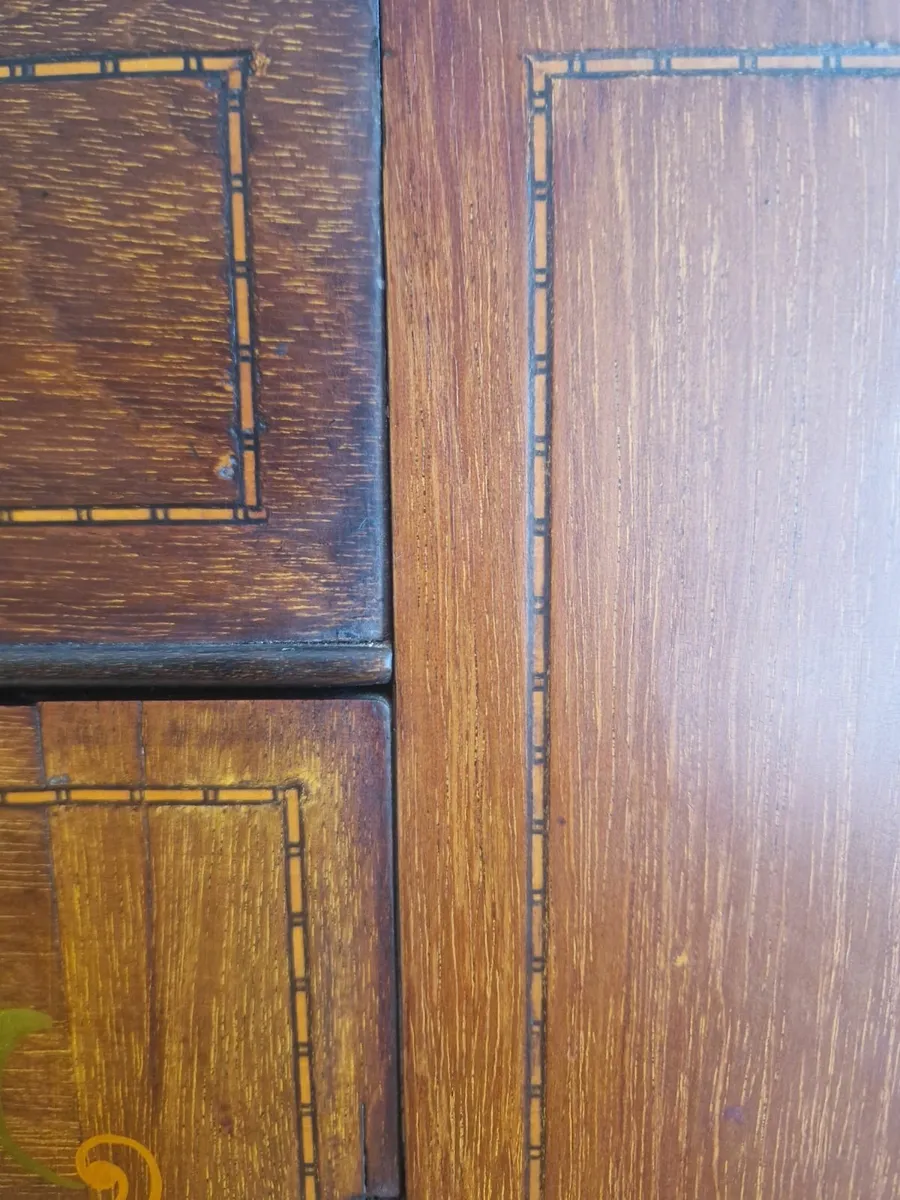 Antique Inlaid Mahogany China Cabinet - Image 4