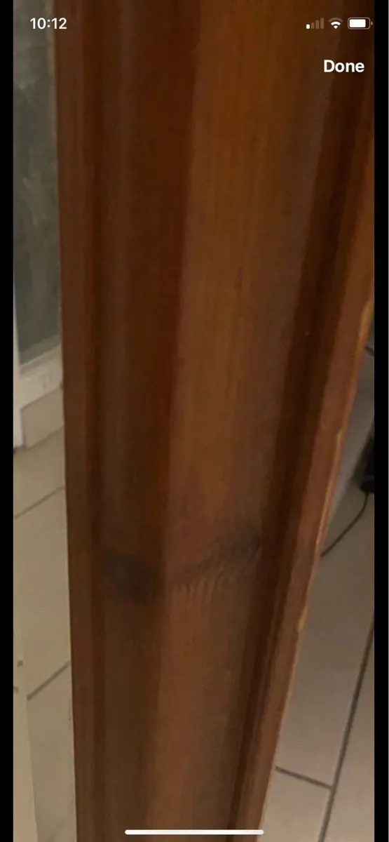 Large Timber Framed Bevelled Mirror - Image 4
