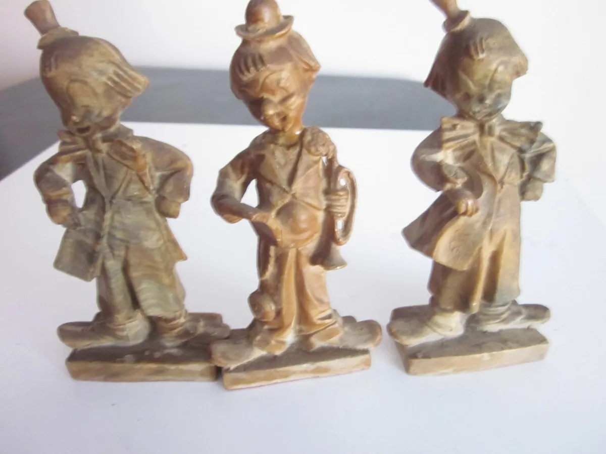 Three Vintage Boy Clown Figures 5" - Image 2