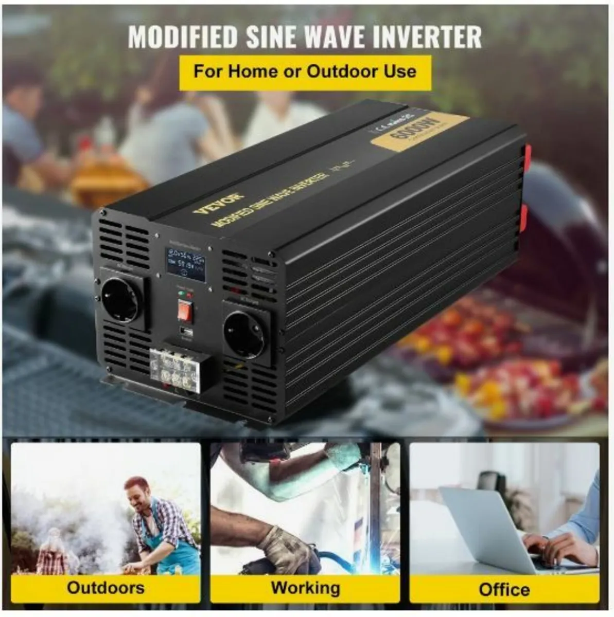 Power Inverter Modified Sine Wave Inverter 6000W - Image 3