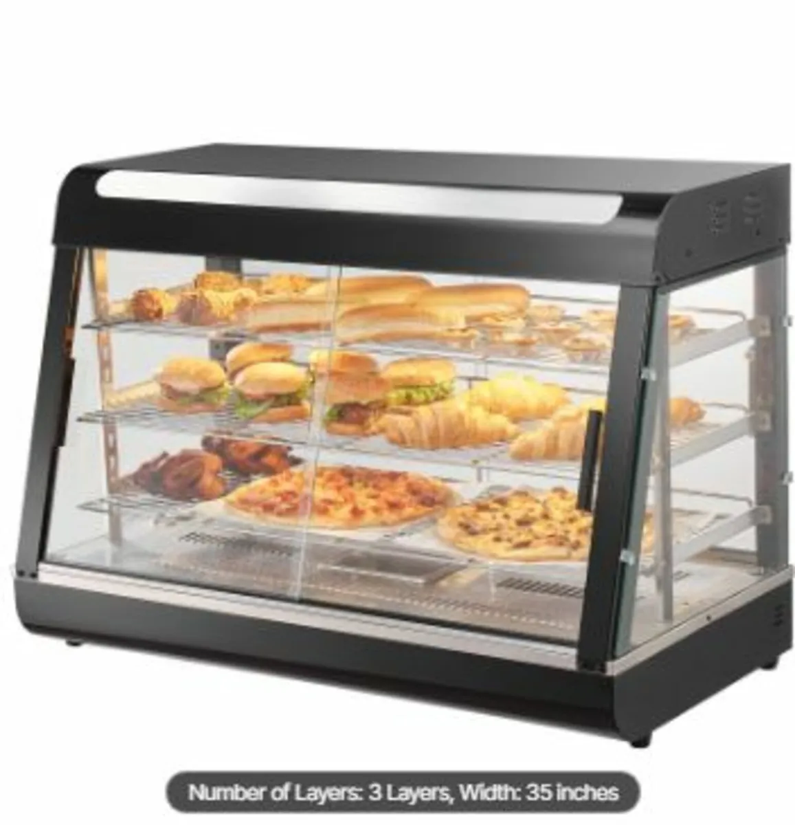 3-Tier Commercial Food Warmer Display Countertop P - Image 1