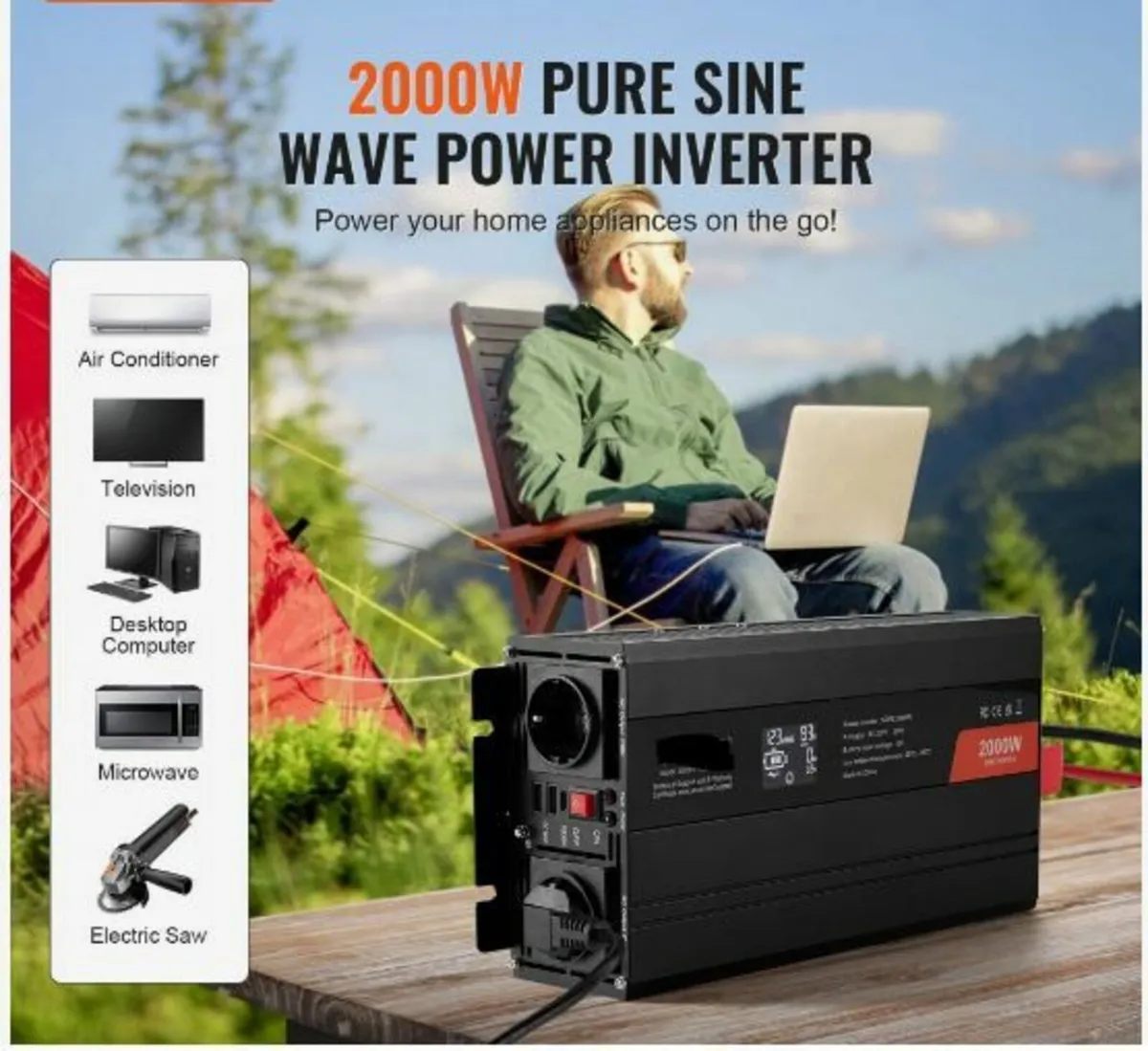 Pure Sine Wave Power Inverter 2000W - Image 2