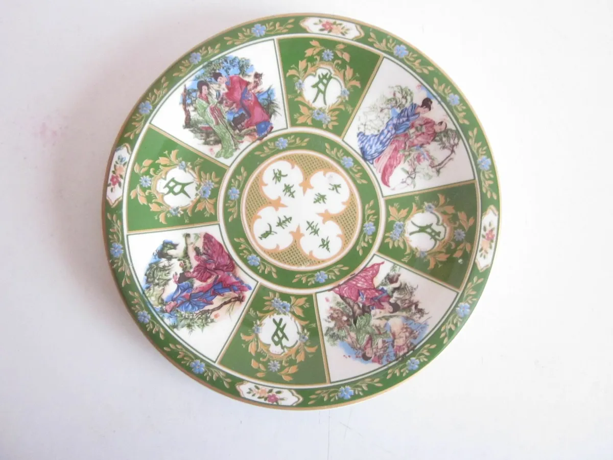Vintage Japanese Plate depicting the four seasons - Image 2