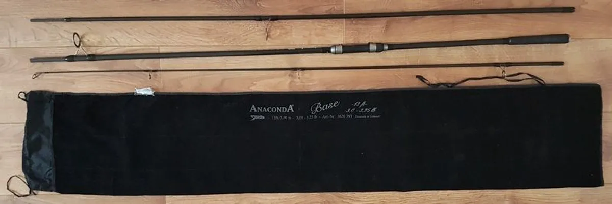 Anaconda Base Carp Rod 3.90m, 3.00 lb - 3.25 lb - 3 pieces - Carp Tench Bream Roach Feeder Method Groundbait Pellet Pike Deadbait - Image 1