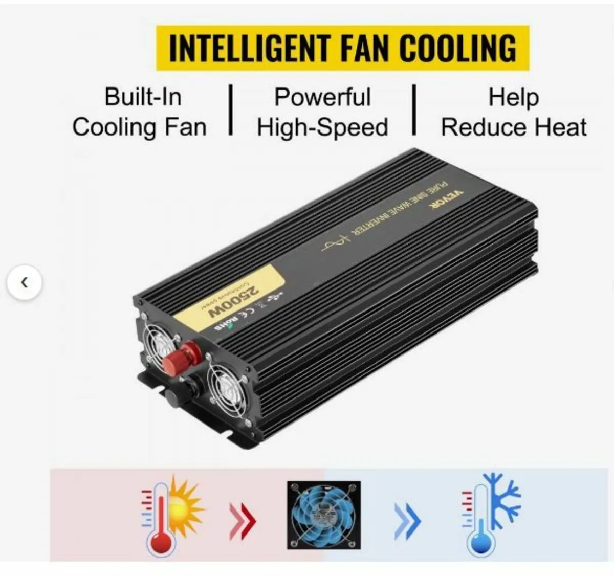 Pure Sine Wave Inverter 2500W Power - Image 3