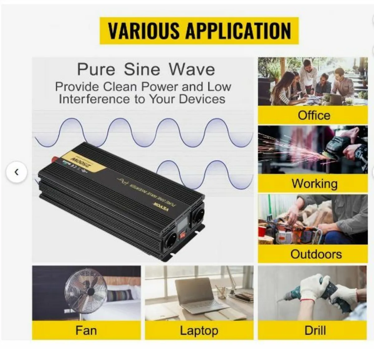 Pure Sine Wave Inverter 2500W Power - Image 4