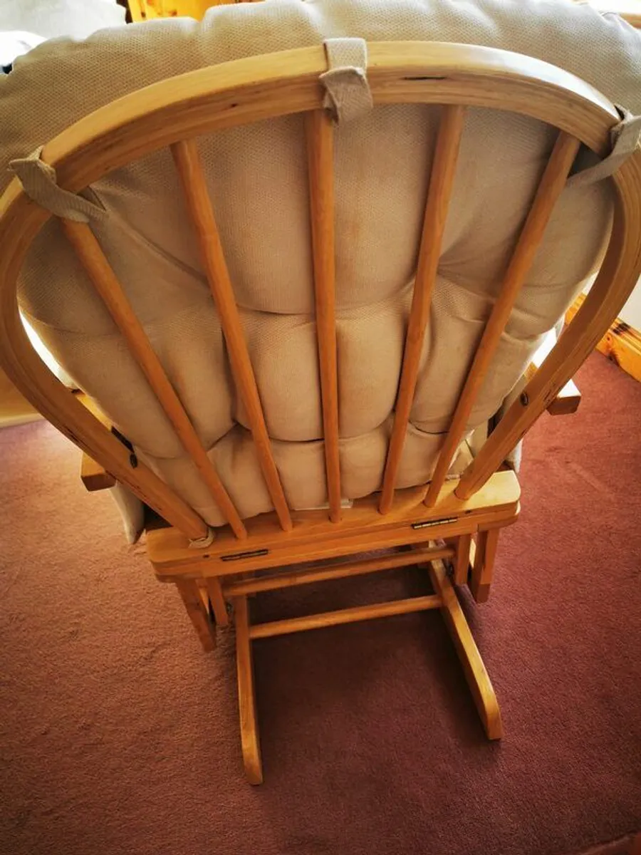 BabyLo Baby Nursing Glider Rocking Chair and Footstool - Image 3