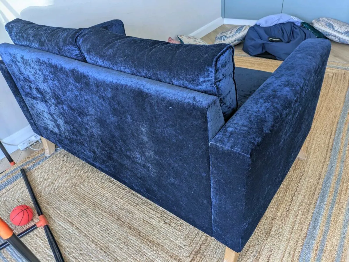 Navy two seater couch - Image 3