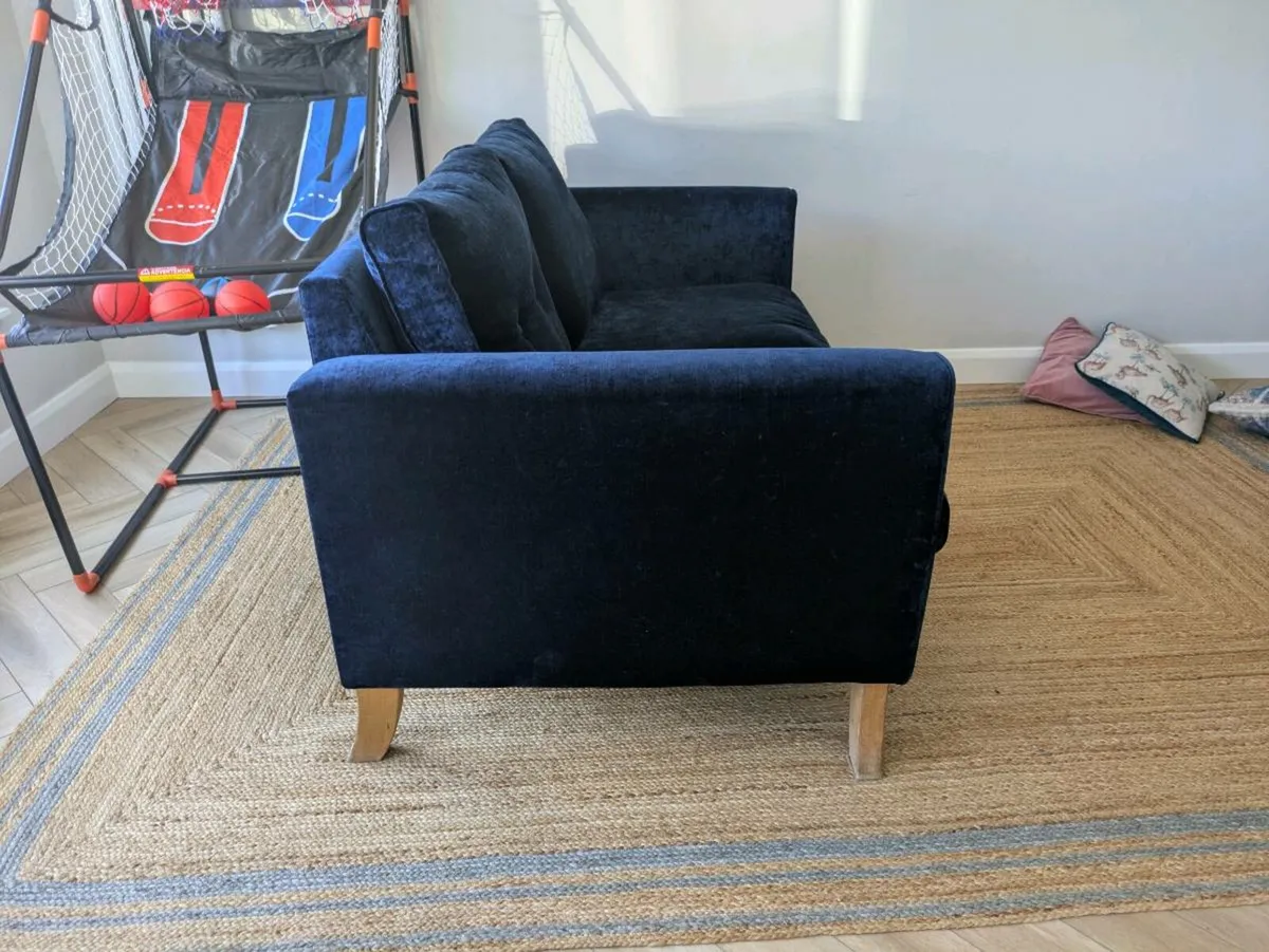 Navy two seater couch - Image 4