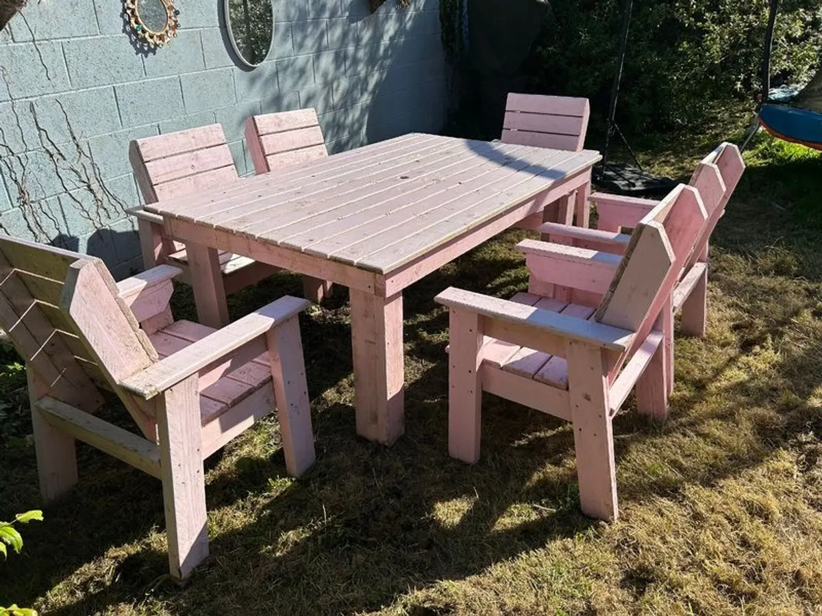 Wooden garden furniture