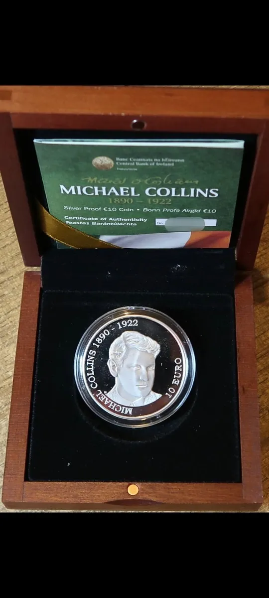 Irish Silver Proof Coin Set Michael Collins - Image 1